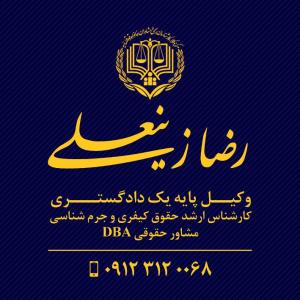 رضا زینعلی  وکیل پایه یک دادگستری کرج